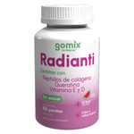 Gomix Radianti Gomitas con Peptidos de Colageno Querantina, Vitamina E y D Sabor Sandia 60 Gomitas