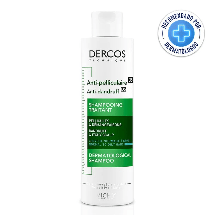 Dercos Shampoo Anticaspa Grasa Vichy Cabello Normal a Grasa 390 mL