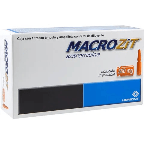 Macrozit Solucion Inyectable 500 mg 1 Ampula de 5 mL