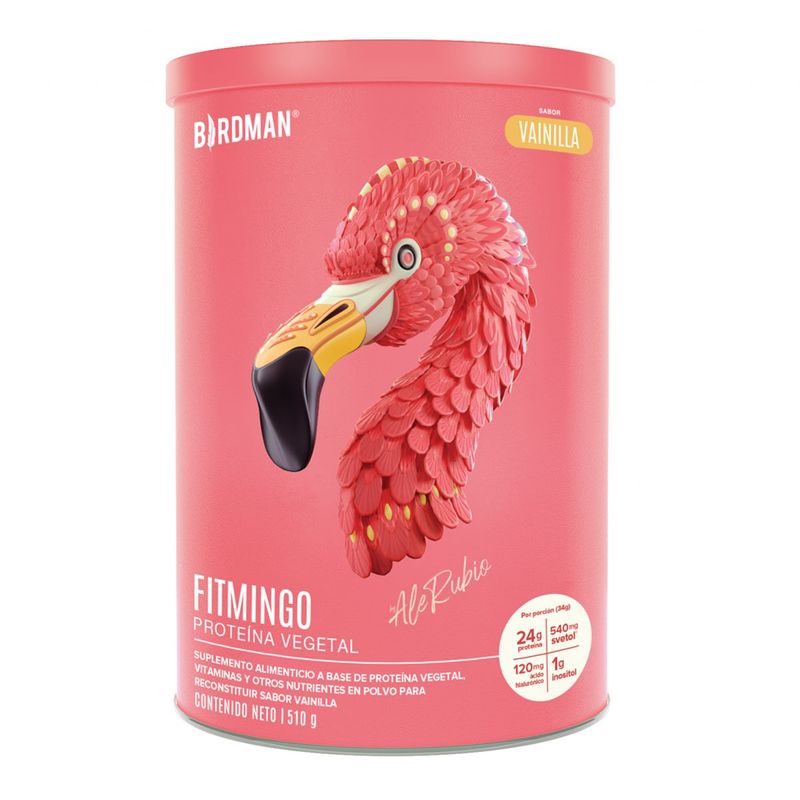 Proteina Vegetal Fitmingo Birdman Sabor Vainilla 510 g