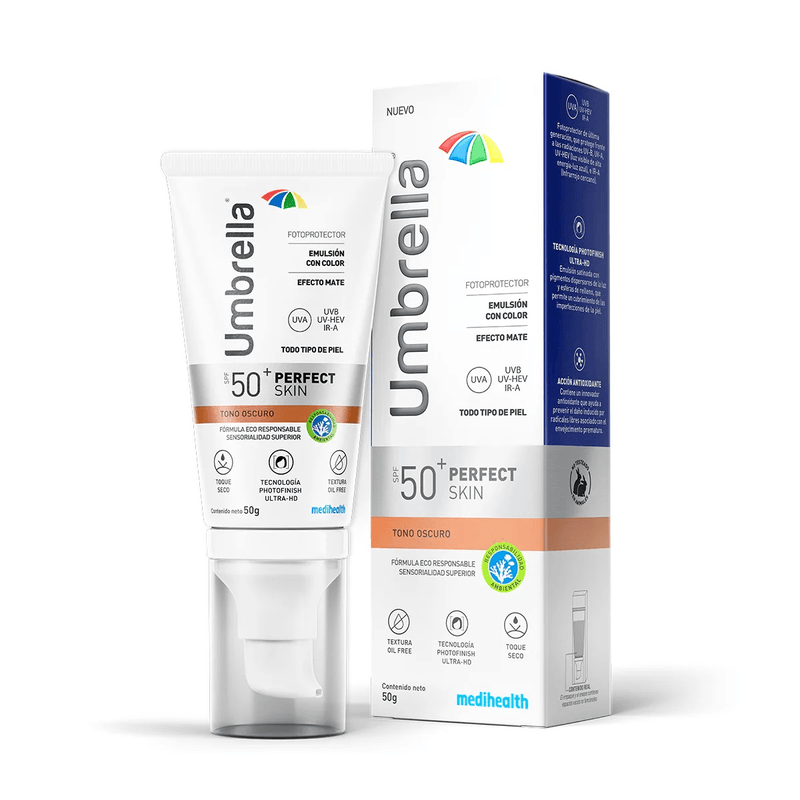 Fotoprotector Solar Umbrella Perfect Skin Tono Oscuro SPF50+ 50 g