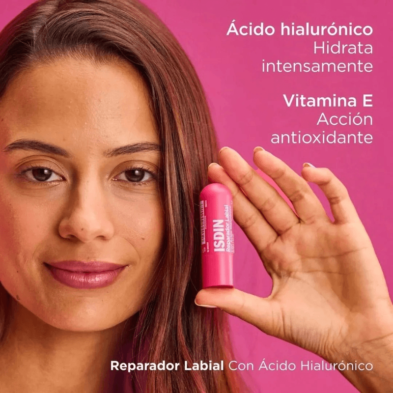 Reparador Labial con Acido Hialuronico Isdin Rosa 4 g