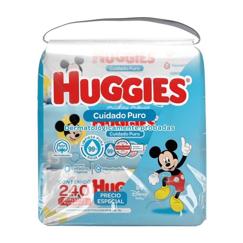 Toallitas Humedas Huggies Cuidado Puro 240 Piezas