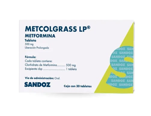 Metcolgrass LP 500 mg 30 Tabletas
