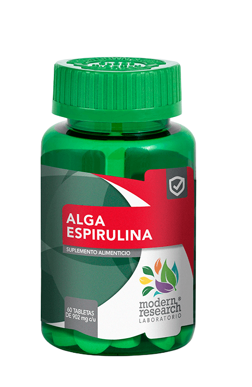 Alga Espirulina 902 mg Suplemento Alimenticio Modern Research 60 Tabletas de 902 mg c/u