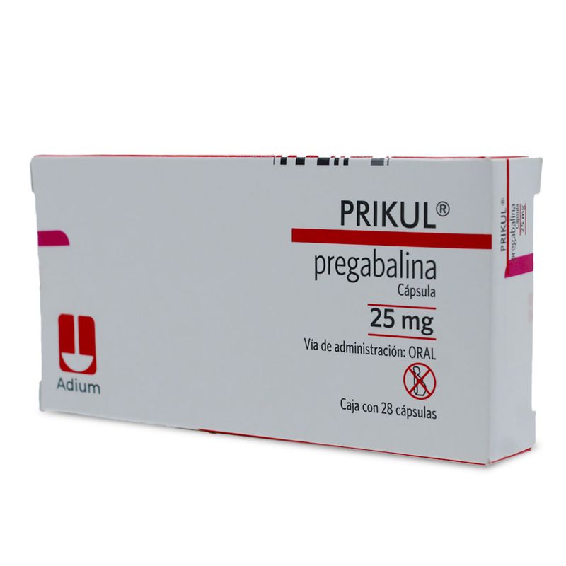 Prikul 25 mg 28 Capsulas