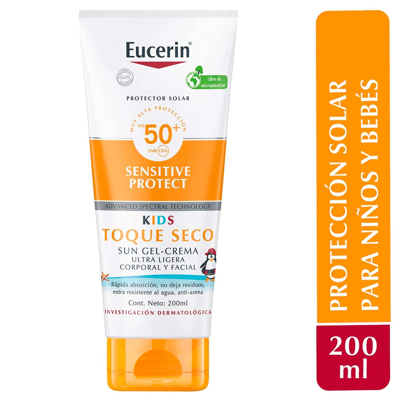 Eucerin Protector Solar Sensitive Protect Kids FPS50+ Toque Seco 200 mL