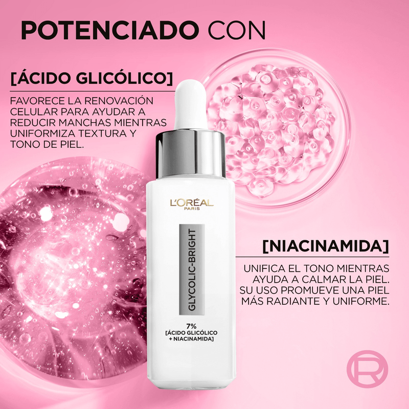 Serum Anti Manchas Glycolic-Bright L'Oreal 30 mL