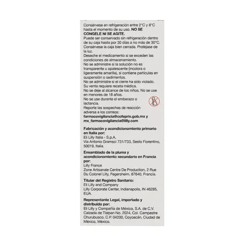 Mounjaro Solucion Inyectable 10 mg / 0.6 mL 1 Pluma Precargada KwikPen