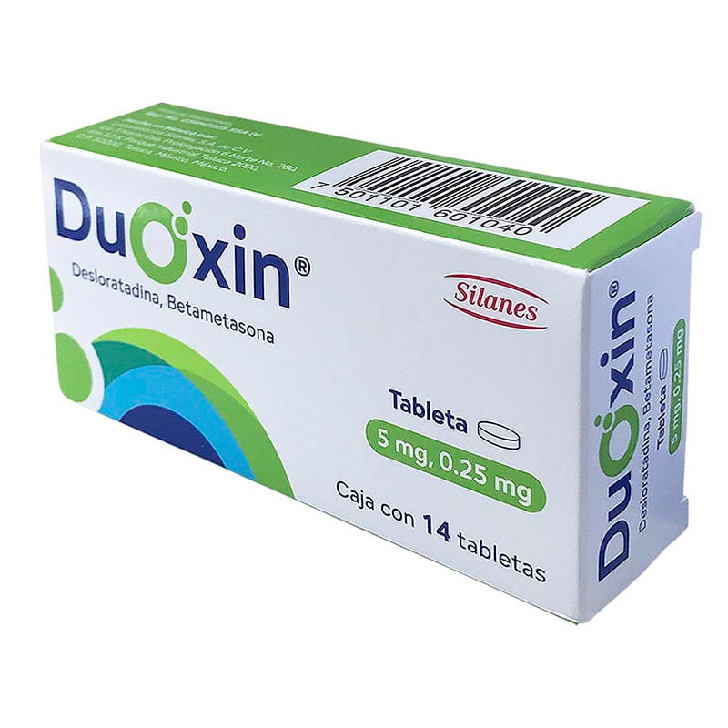 Duoxin 5 mg / 0.25 mg 14 Tabletas