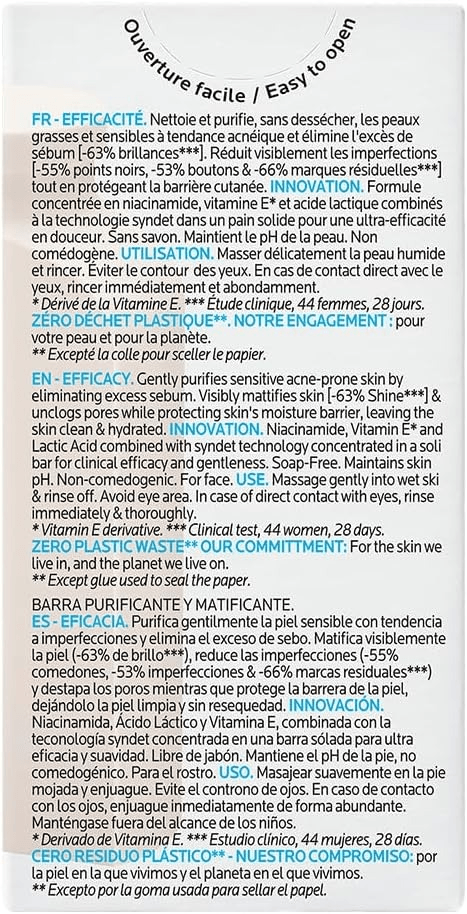 Effaclar Barra Dermatologica Anti-Imperfecciones La Roche-Posay 65 g