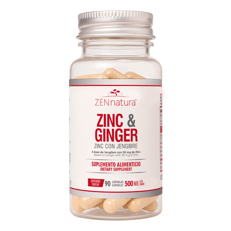 Zinc y Jengibre 500 mg Zen Natura 90 Capsulas