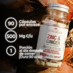 Zinc y Jengibre 500 mg Zen Natura 90 Capsulas