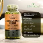 Ashwagandha Root 500 mg Zen Natura 120 Capsulas