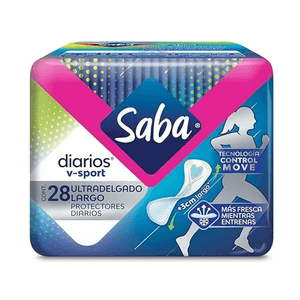 Panty Protector Saba Sport Diarios Ultradelgados 28 Piezas