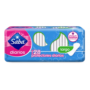 Panty Protectores Saba Diarios Largo 28 Piezas