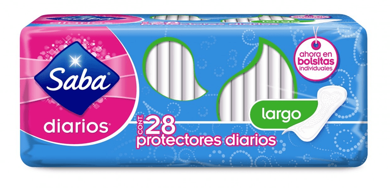 Panty Protectores Saba Diarios Largo 28 Piezas