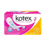 Toalla Femenina Kotex Abundante Sin Alas 10 Toallas