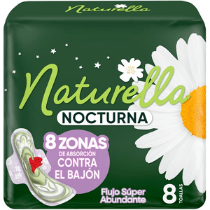 Toallas Sanitarias Naturella Nocturna 8 Piezas