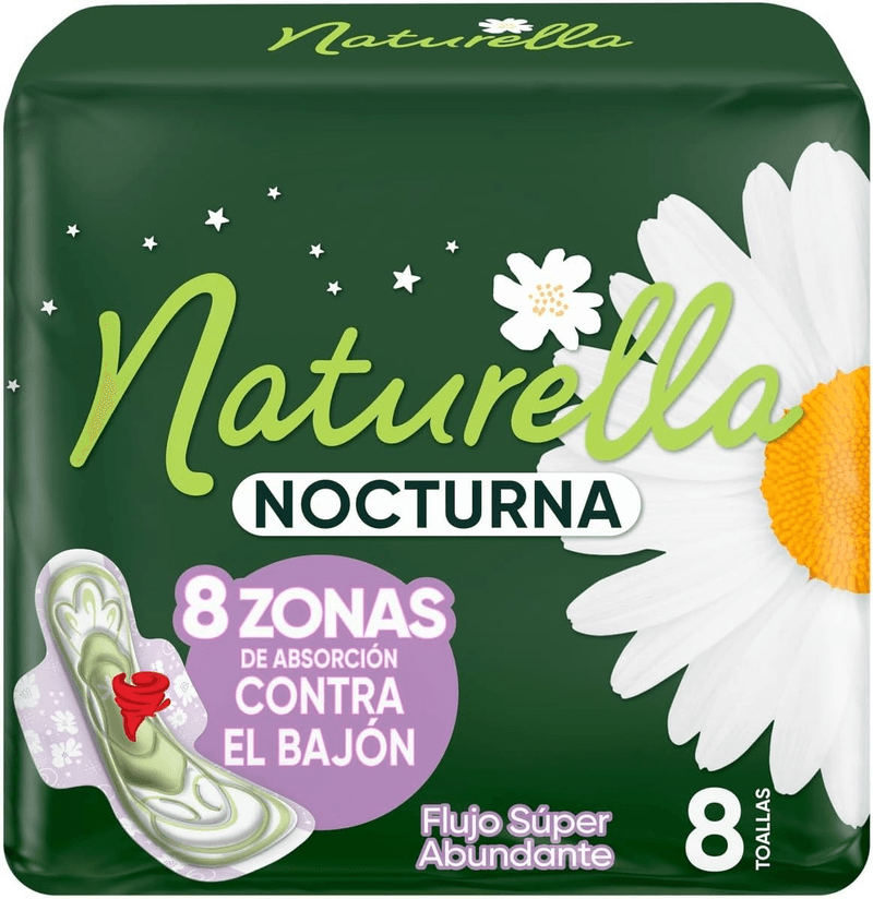 Toallas Sanitarias Naturella Nocturna 8 Piezas