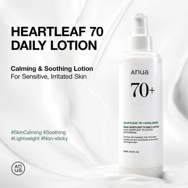 Anua Heartleaf 70% Hyaluron Daily Lotion Locion Hidratant Diaria 200 mL