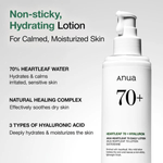 Anua Heartleaf 70% Hyaluron Daily Lotion Locion Hidratant Diaria 200 mL