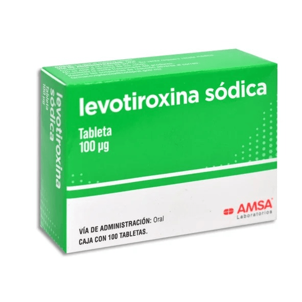 Levotiroxina Sodica 100 mg 100 Tabletas