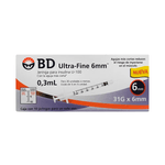 Jeringa para Insulina BD Ultra-Fine 0.3 mL 31g x 6mm 10 Piezas