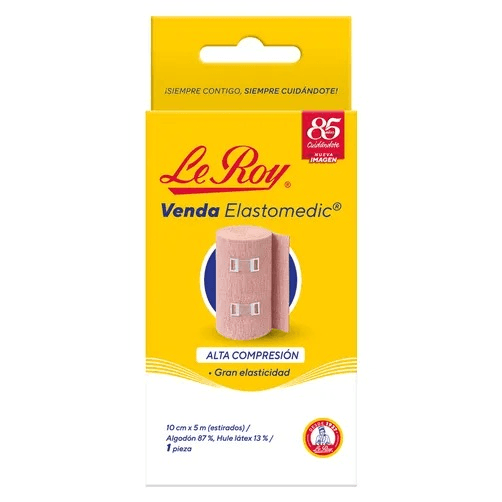 Venda Elastomedic de Alta Compresion Le Roy 10 cm x 5 m 1 Pieza