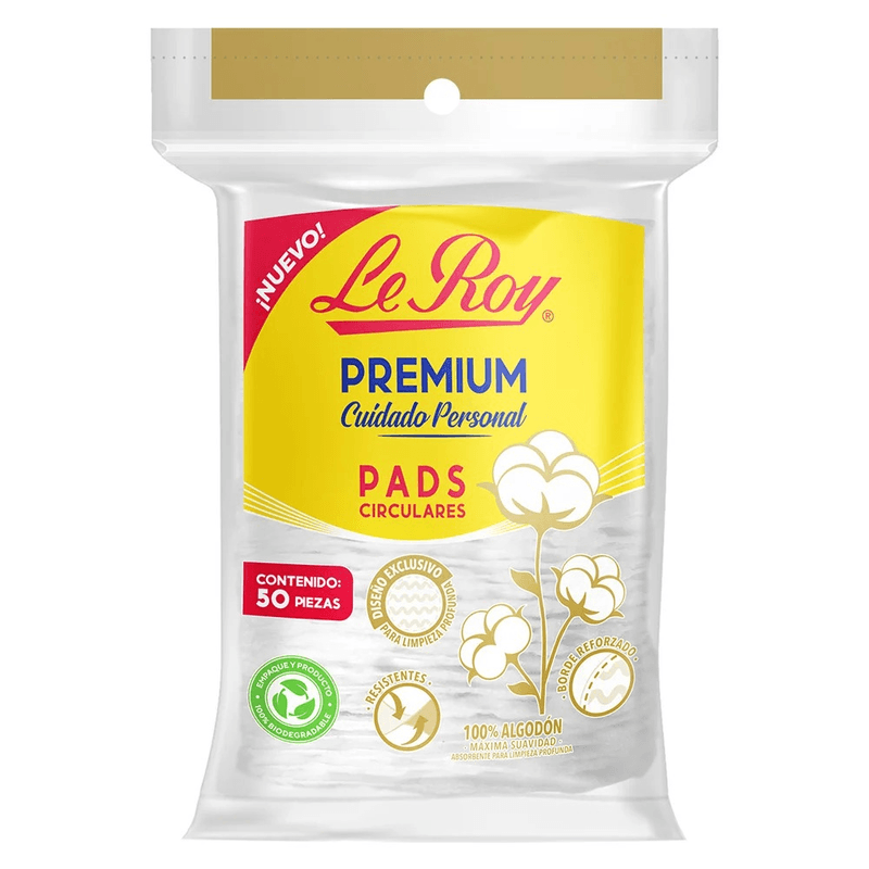 Pads Criculares de Algodon Le Roy 100 Piezas