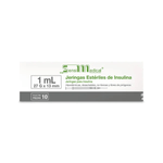 Jeringa para Insulina Sensimedical 1 mL 27g x 13mm 10 Piezas