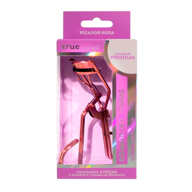 Rizador de Pestañas True Lashes Rosa 3 Piezas