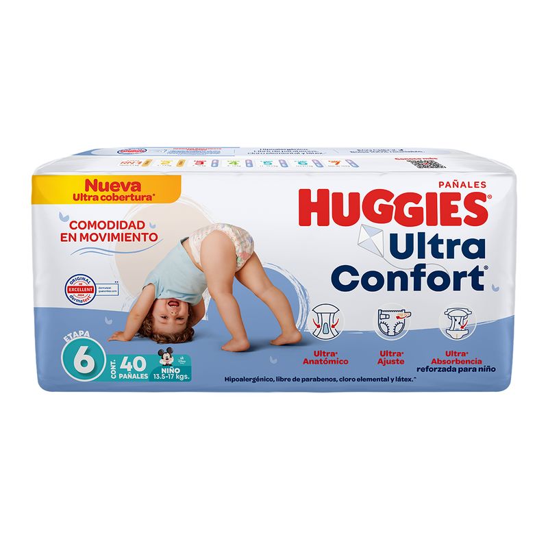 Huggies Ultra Confort Et 6 Niño 40 Piezas
