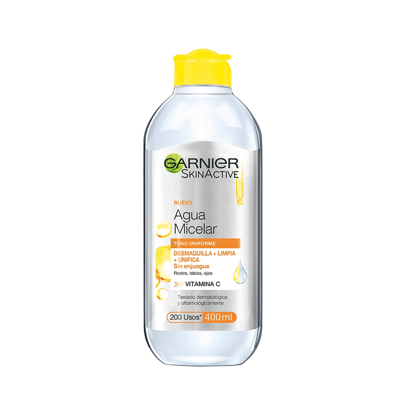 Agua Micelar Garnier Skin Active Tono Uniforme 400 mL