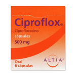 Ciproflox 500 mg 6 Capsulas